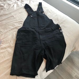 Mens black short overalls